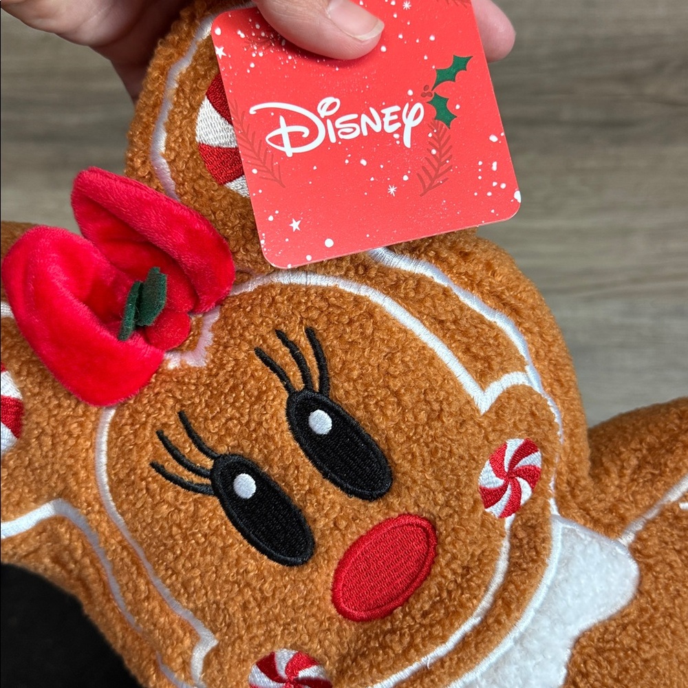 Gingerbread Minnie Mouse Plush with Peppermint Accents - Picture 2 of 3